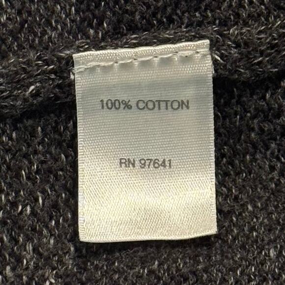 Pure Jill Cardigan Sweater 3/4 Sleeve Oversized Minimalist Cozy Open Gray Large - Picture 5 of 8